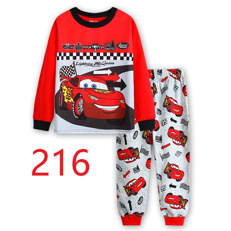 Kids Boys 2Pcs Lighting MC Queen Pajamas Sleepwear Long Sleeve Pyjamas ...