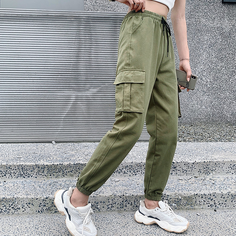 straight leg cargo sweatpants