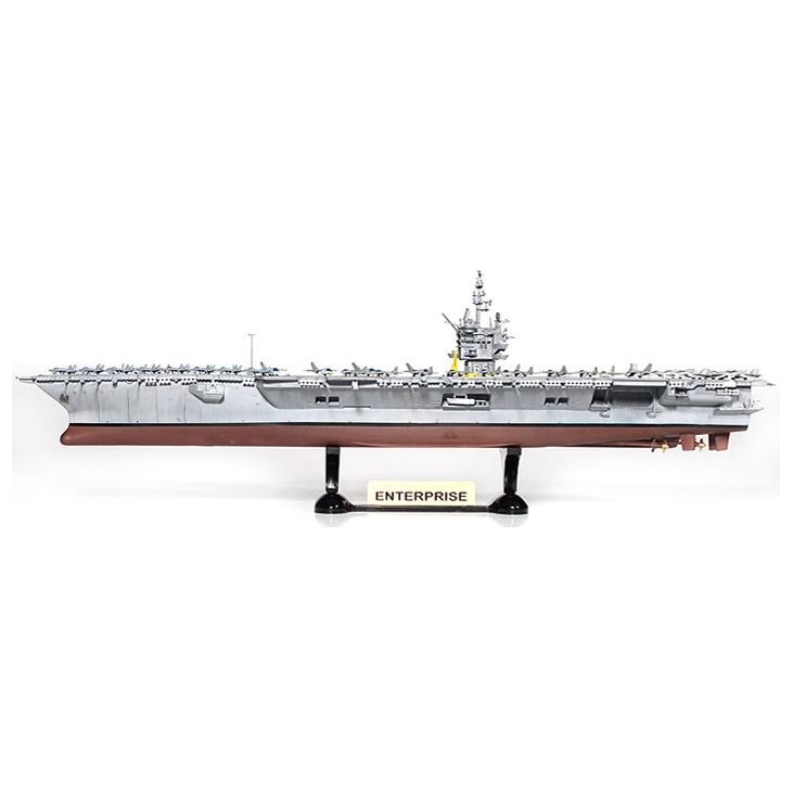 Academy 14400 1:600 US Navy USS Enterprise CVN-65 Plamodel Plastic Hobby Model Aircraft Carrier Kit Toy with Display Stand Paint Not Included 