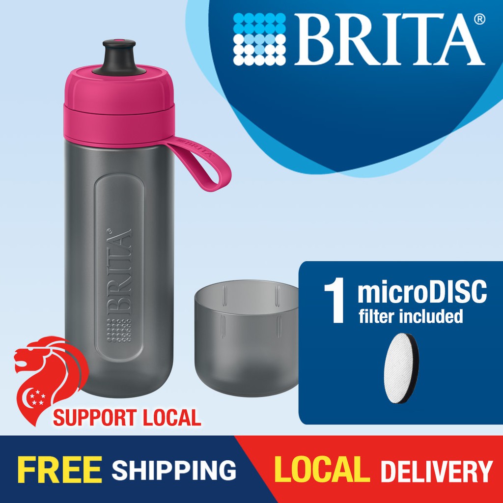 BRITA fill&go Active water filter bottle (Pink) Shopee Singapore