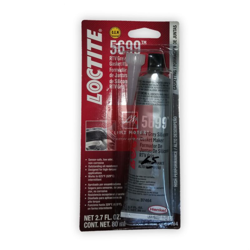 Loctite Rtv 5699 Gray Glue Silicone Gasket Maker 80 Ml Shopee Singapore