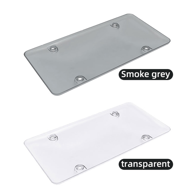 flat clear license plate cover