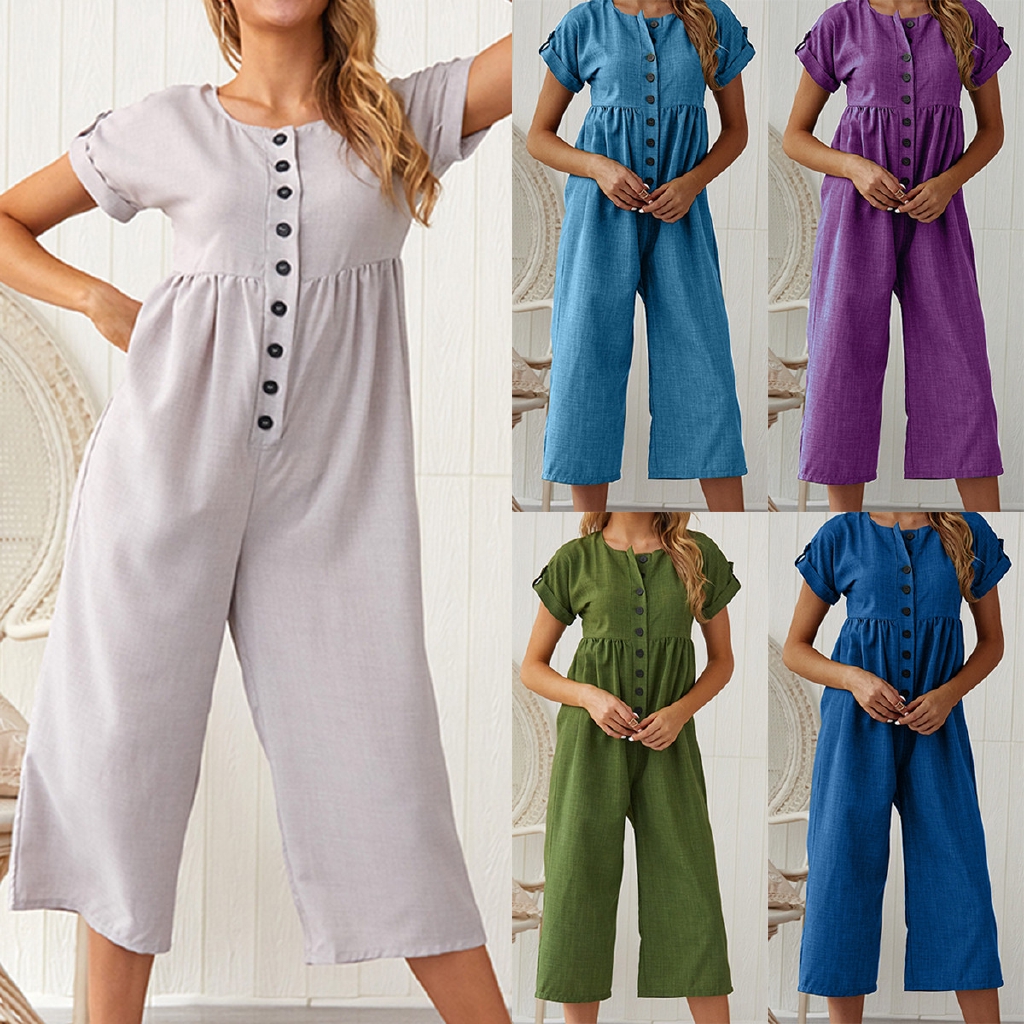 romper flared jumpsuit