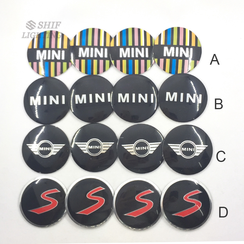 mini cooper wheel badges