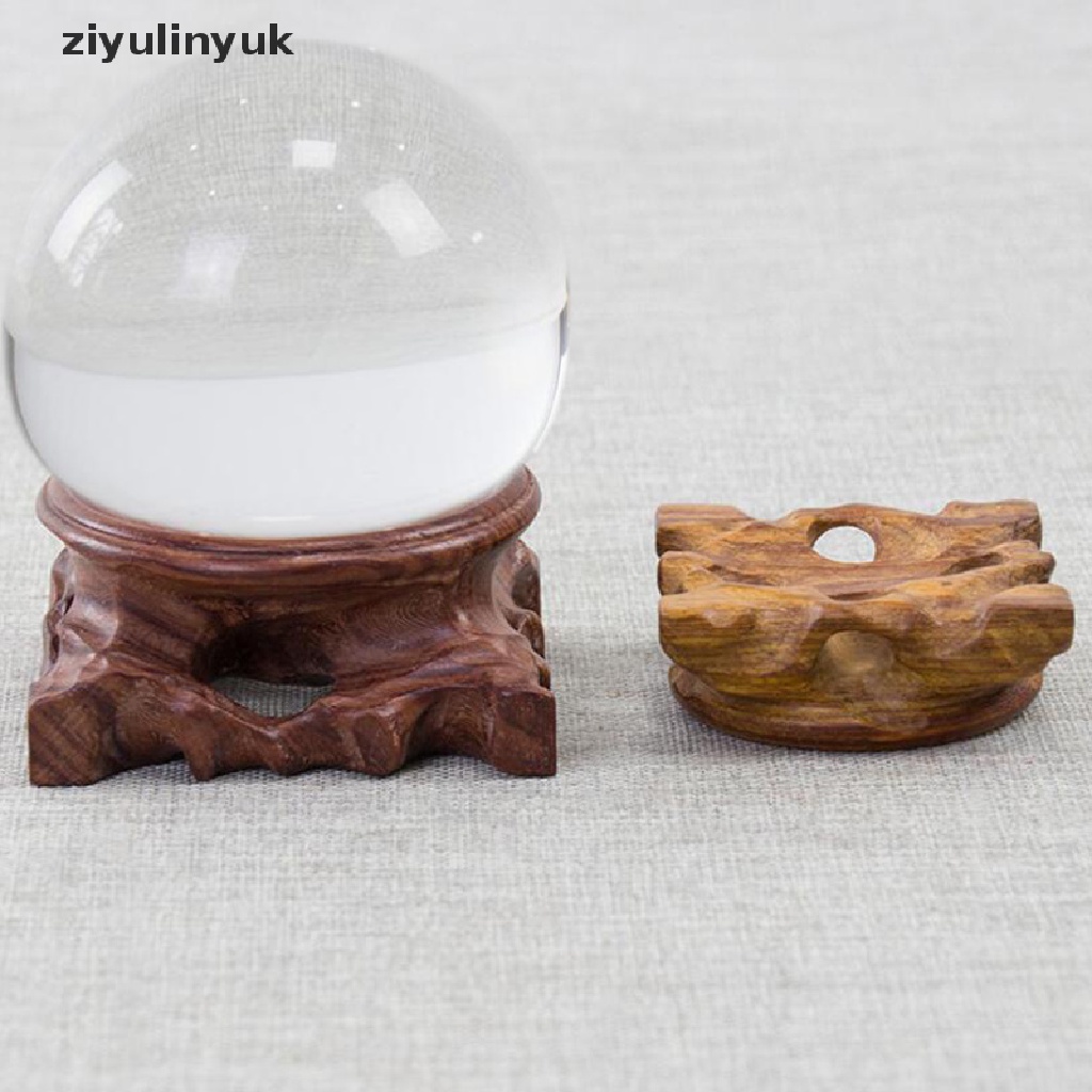 Seat Crystal Sphere Pedestal Wood Display Stand Glassball Base Ball Holder