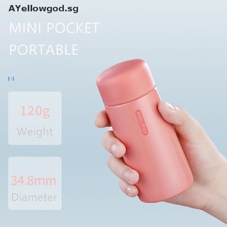【AYellowgod】 Mini Pocket Thermos Hot Water Bottle Vacuum Flask Double Wall Coffee Travel Cup 