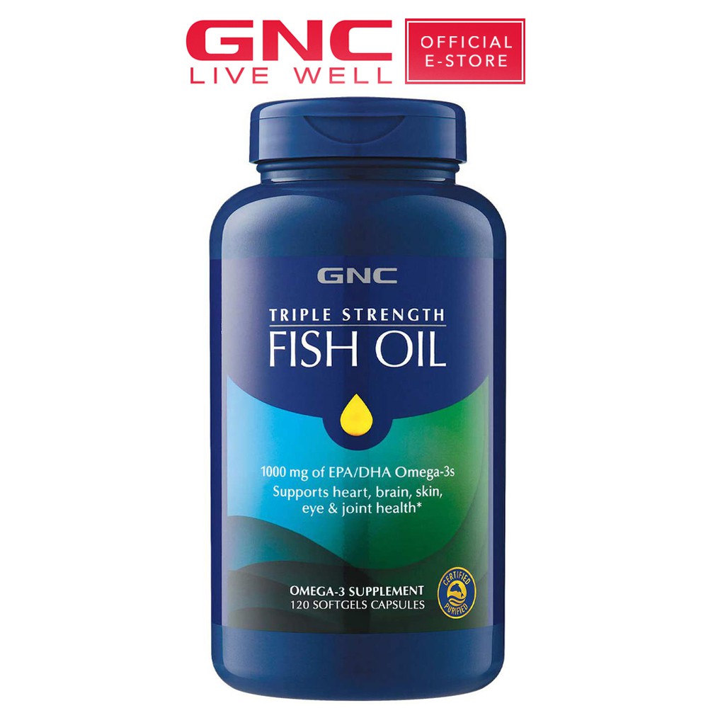 GNC Triple Strength Fish Oil (120 softgels) Shopee Singapore