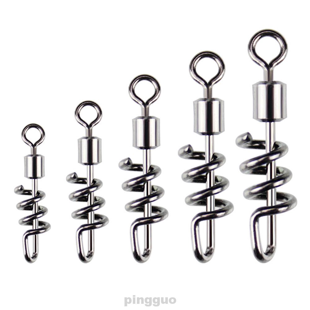 8# Fishing Swivel 20pcs//Set Accessories Stainless Steel Tackle Sea Ball Bearing Convenient Solid Ring Heavy Duty Outdoor Sports Fast Rotating Connector Snap Rolling