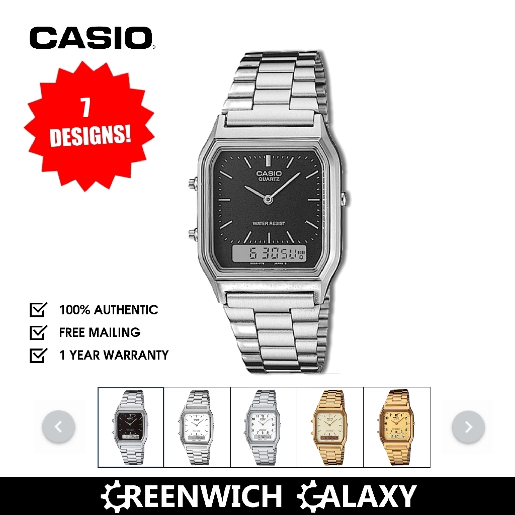 casio aq 230 dual time watch