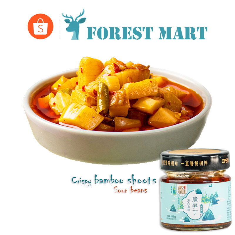 秋之旬味 Kimchi 酸豆角 脆笋丁 Sour Beans Crispy Bamboo Shoots Side Dish Hot Sauce Instant Meals Canned Goods Shopee Singapore