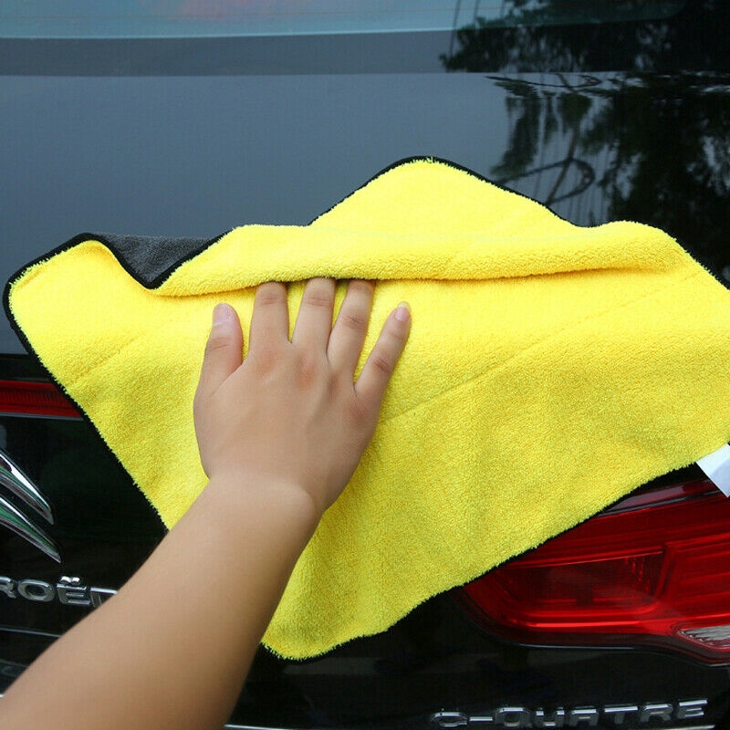 30*60cm Car Wash Microfiber Towel Auto Cleaning Drying Cloth Hemming Super Absorbent