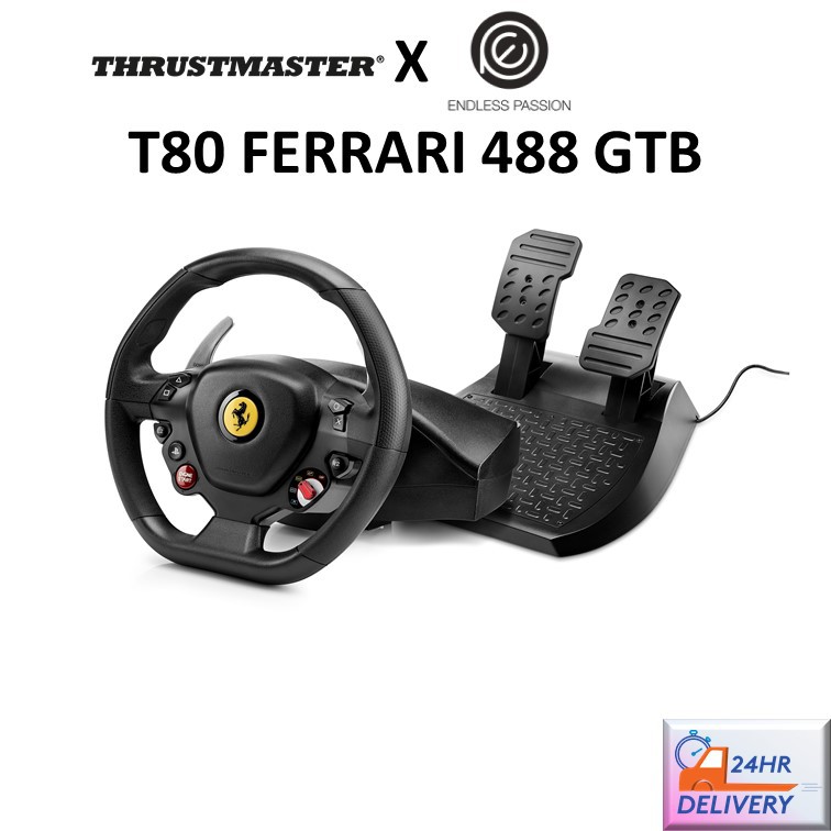 Thrustmaster T80 Ferrari 488 GTB Edition Racing Wheel - PS4 24 hours delivery | Shopee Singapore