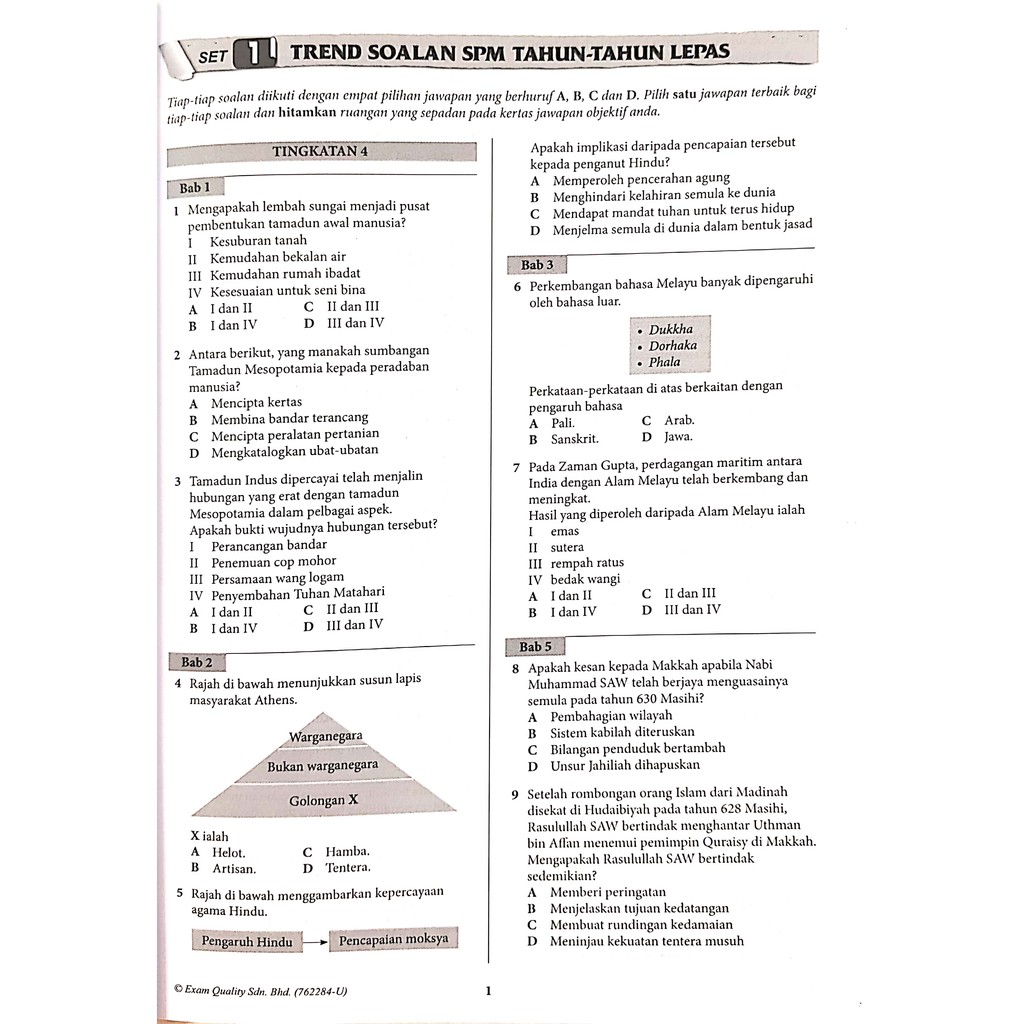 Patent Trend Module Spm History Of Paper 1 Training Book Nusamas Ready Stock I Shopee Singapore