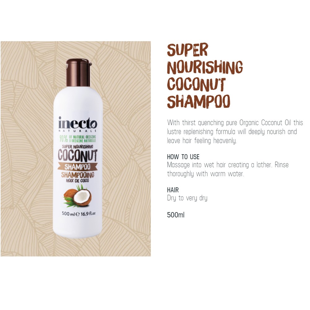 Inecto Natural Shampoo500ml Conditioner 500ml Shopee Singapore