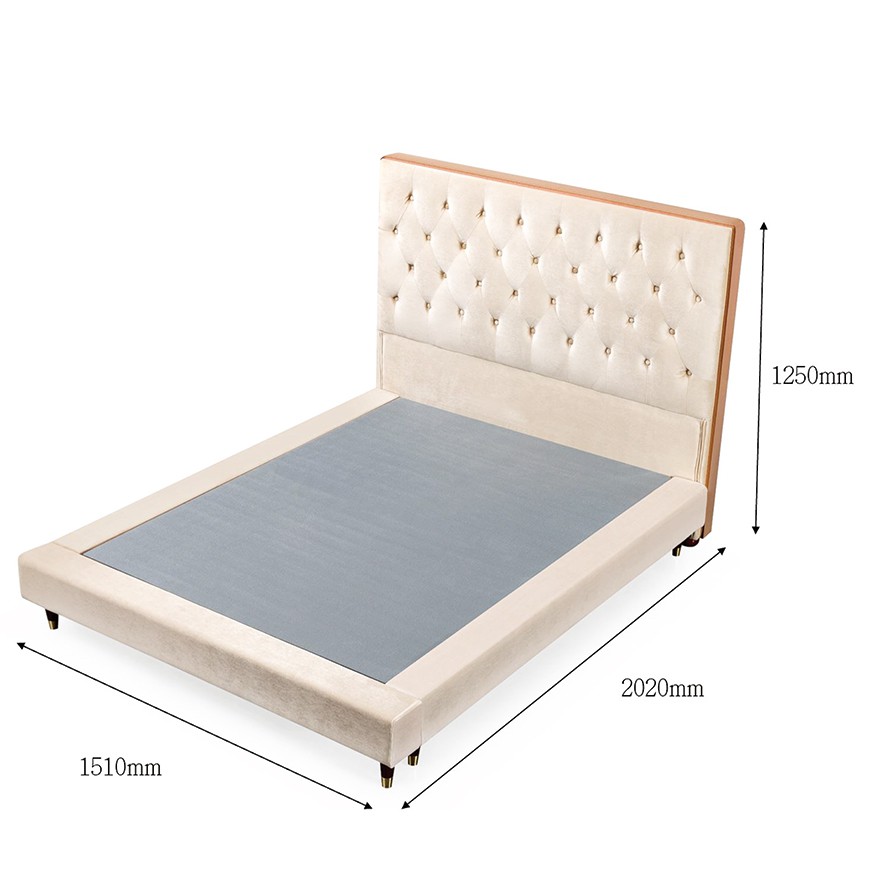 Amour Queen Size Premium Rose Gold, Gold Bed Frame Queen