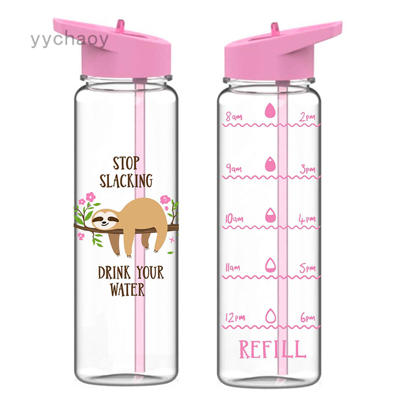 720ml Motivational Tracking Water Bottle with Time Marker ...