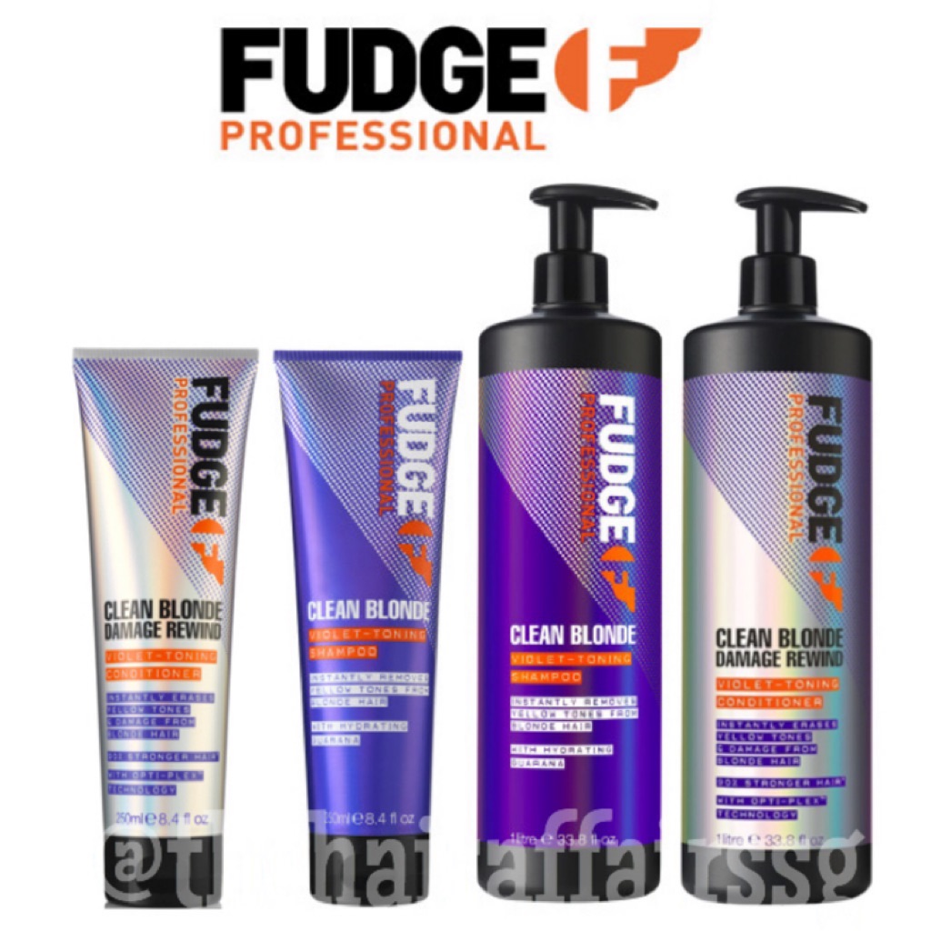 Fudge Clean Blonde Damage Rewind Purple Toning Shampoo