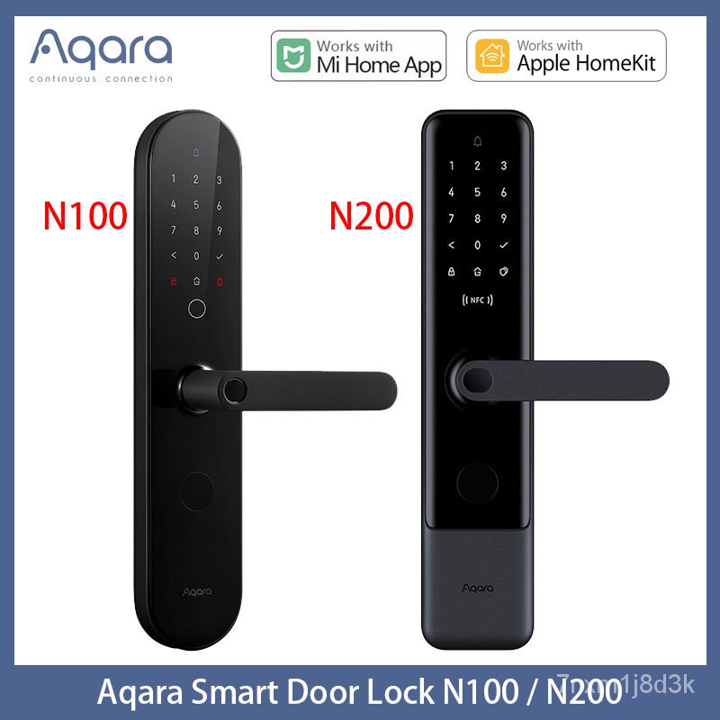 Aqara N100 And N200 Smart Door Lock Fingerprint Bluetooth Password Nfc Unlock Works With Mijia