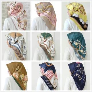 Image of Parsimonious 40 Colors Square Hijab / Printed Scarf / Printed Bawal Satin / Tudung Satin Shawl/ 90 * 90cm / WJ1004