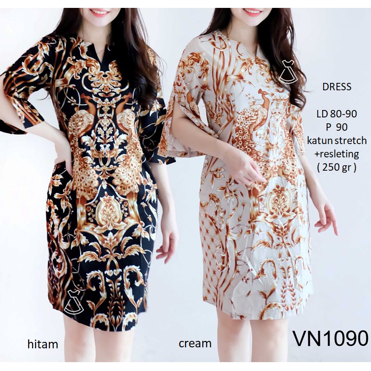 batik midi dress