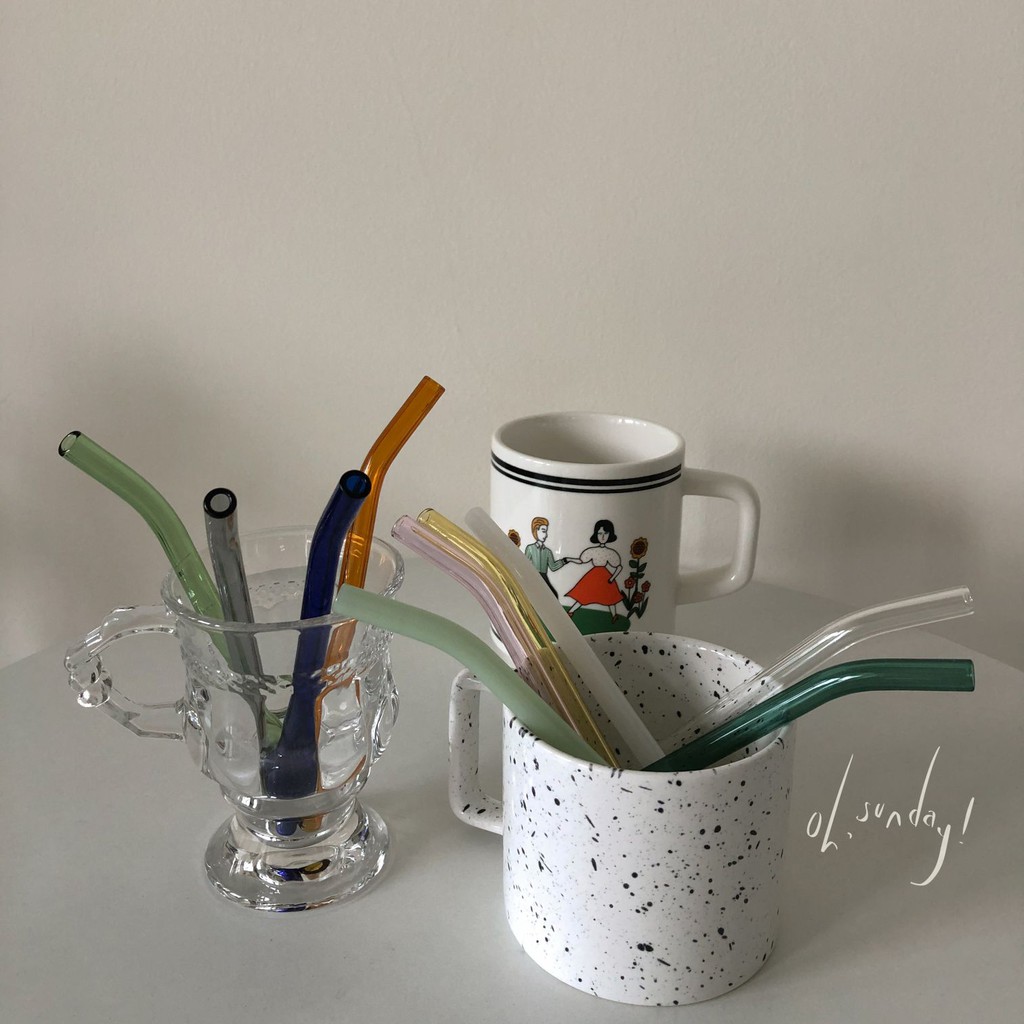 Shop Malaysia Ready Stock Warehouse Price Aesthetic Glass Reuseable Straws Shopee Singapore