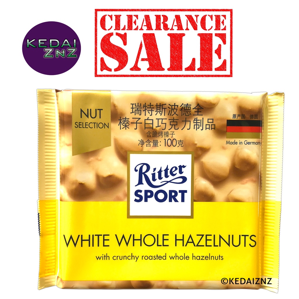 Chocolate Ritter Sport White Whole Hazelnuts Chocolate Bar 100g Coklat Shopee Singapore