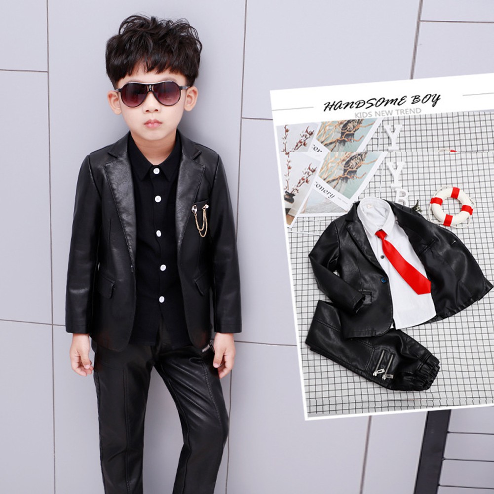 little boys black dress shirt