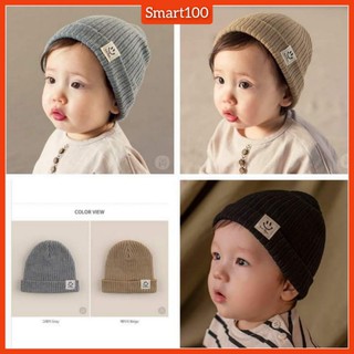 baby smileface beanie kid hat winter snowcap cute wool knitted topi budak baby boy girl beanie baby corchet[ready stock]