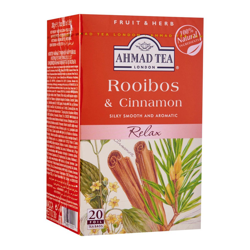 Ahmad Tea Rooibos & Cinnamon (20 Teabags) Shopee Singapore