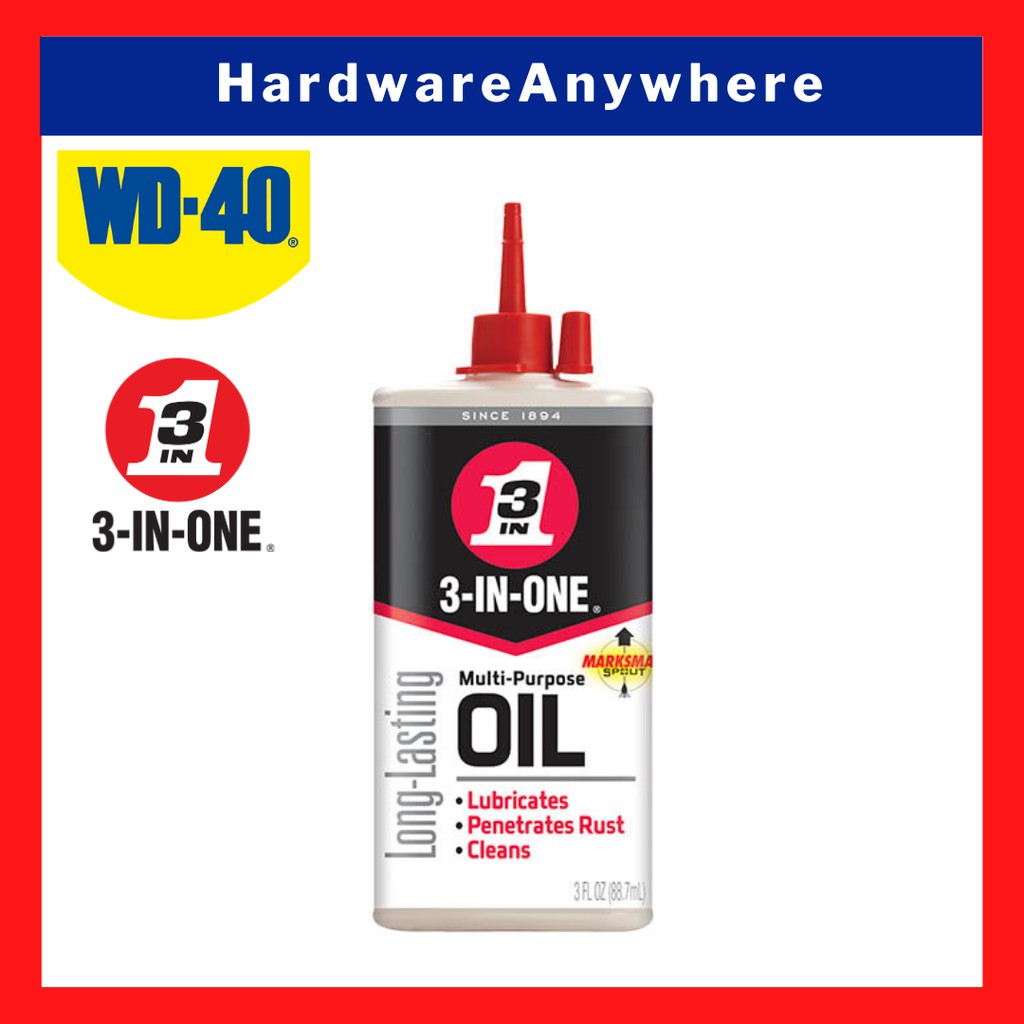 WD40 3INONE® Long Lasting MultiPurpose Oil 88.7ml Shopee Singapore