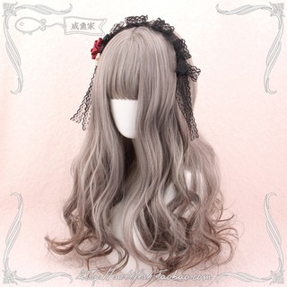 Image of thu nhỏ Lol-150 wig daily lolita korea kpop cosplay Long wavy ash brown #0