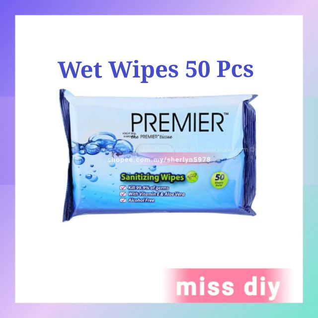 Premier Sanitizing Wipes 50 Pcs 杀菌99 9 湿纸巾 Shopee Singapore