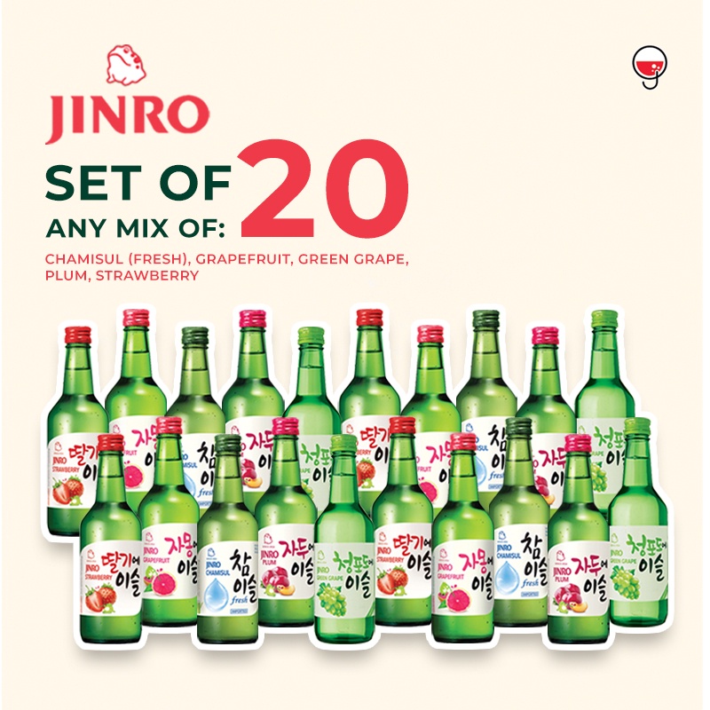 Set Of 20 Korean Jinro Soju 360ml Shopee Singapore 
