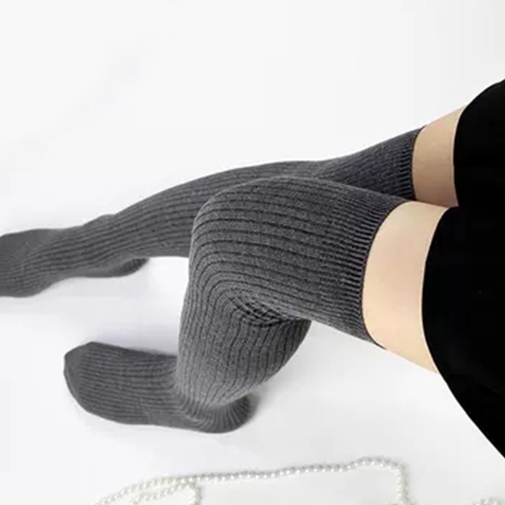 Ladies Winter Soft Cable Knit Over knee Long Boot Thigh-High Warm Socks Leggings