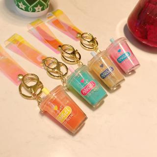 [Ready Stock] Bubble Tea Keychain Creative Pearl Milk Tea Keychain ...