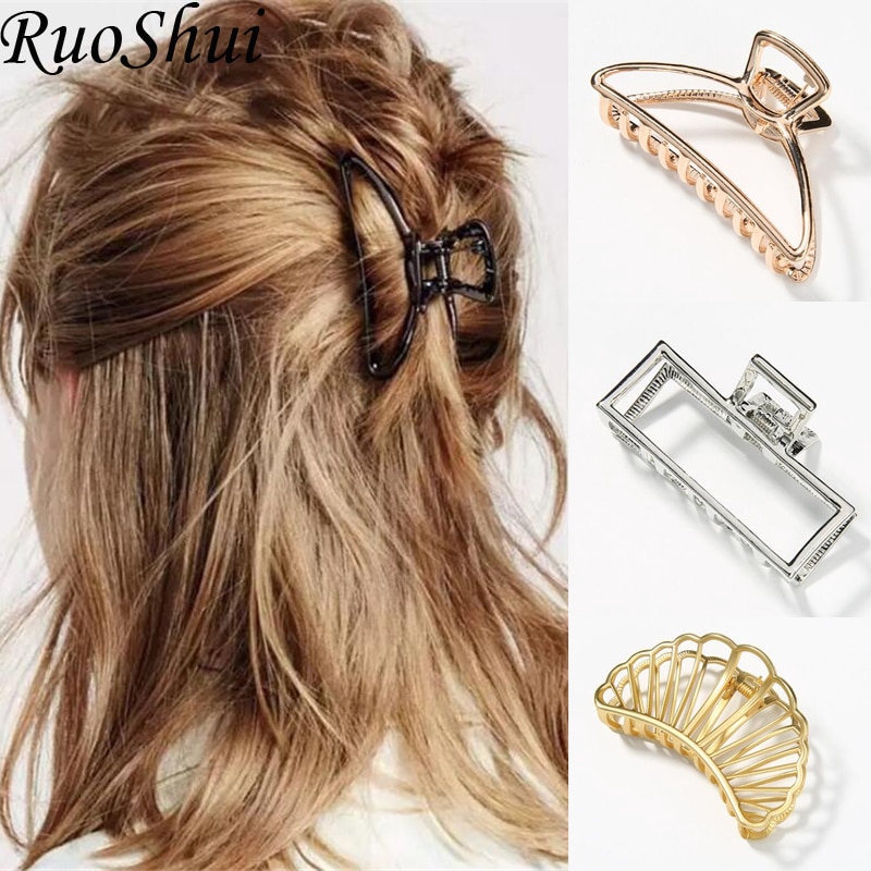 1 Pc Women Girls Geometric Alloy Fashion Hair Claws Hair Clips