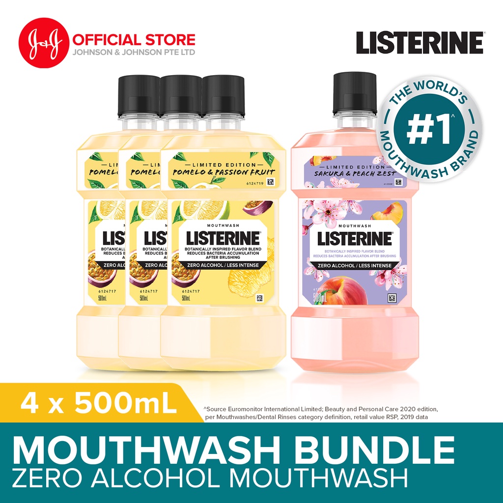 [Bundle 3+1] Listerine Limited Edition Mouthwash Pomelo and