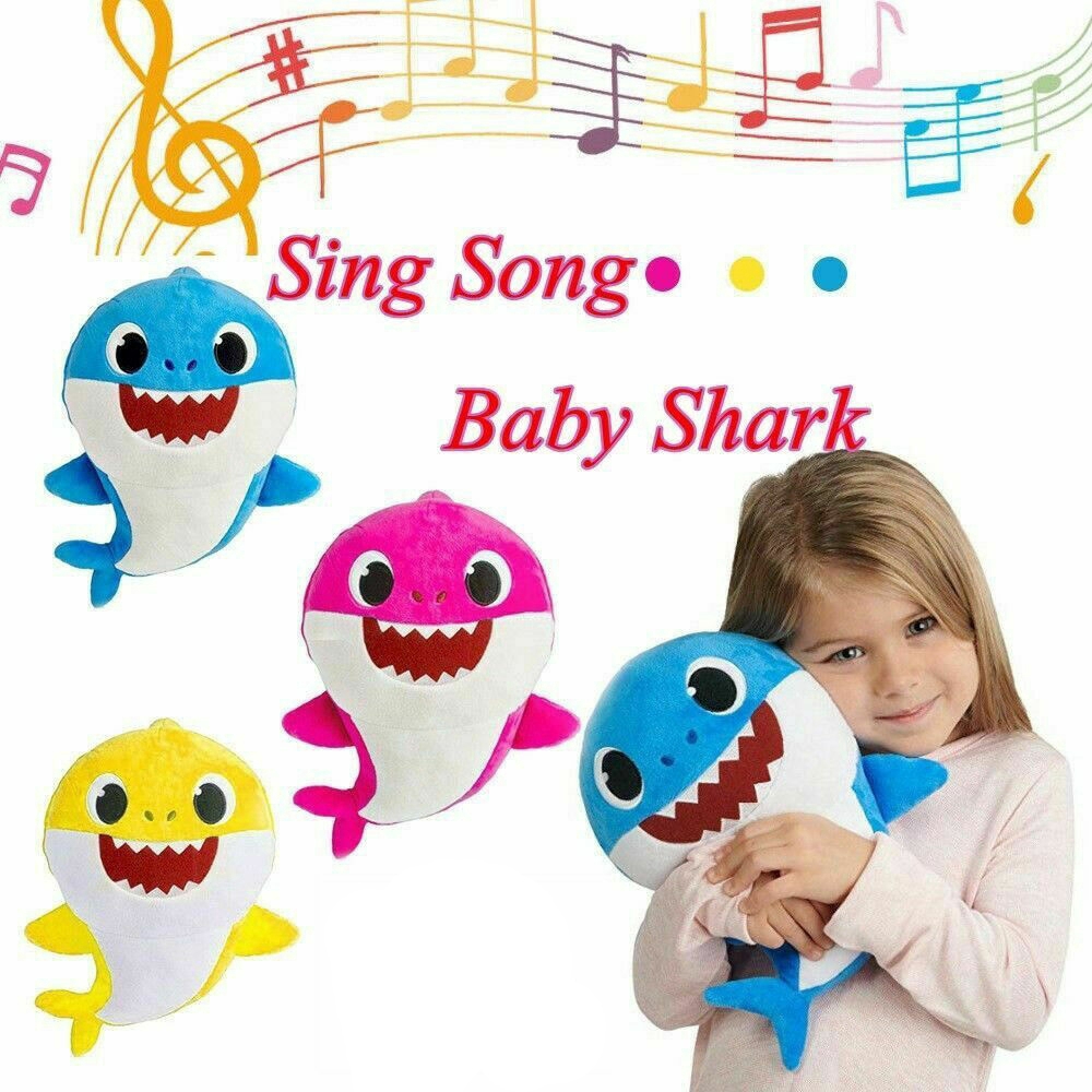 Baby Kids Plush Shark Singing English Song Toy Cartoon Music Doll With LED  Light | Shopee Singapore