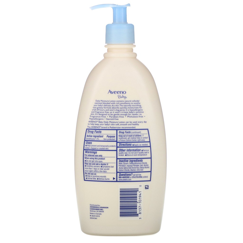 aveeno baby daily moisturising lotion 532ml