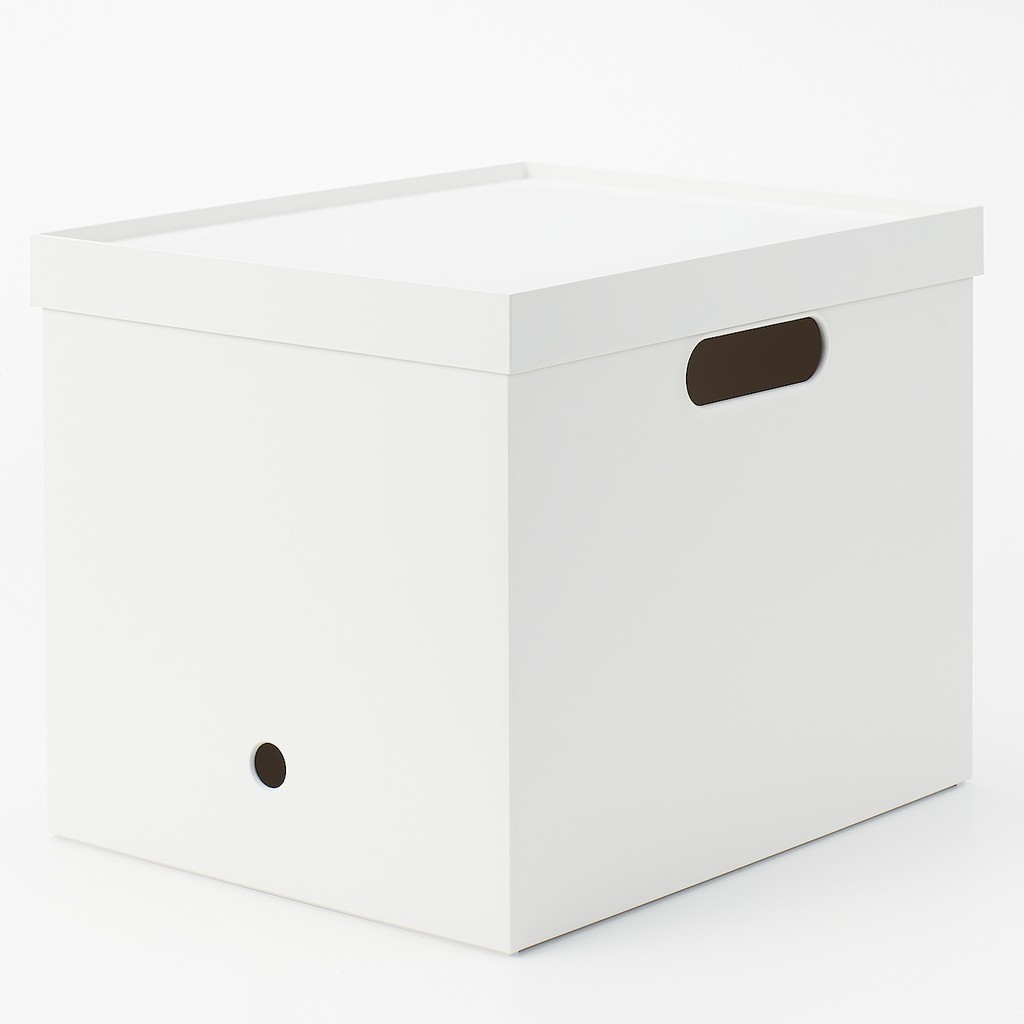 [Bundle Set] MUJI PP File Box Rect D25cm With Lid (White) Shopee