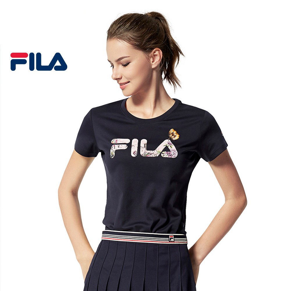 women's fila logo t shirt