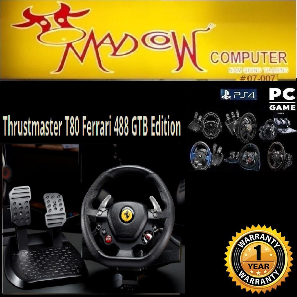 Thrustmaster T80 Ferrari 488 Gtb Edition Pcps41y