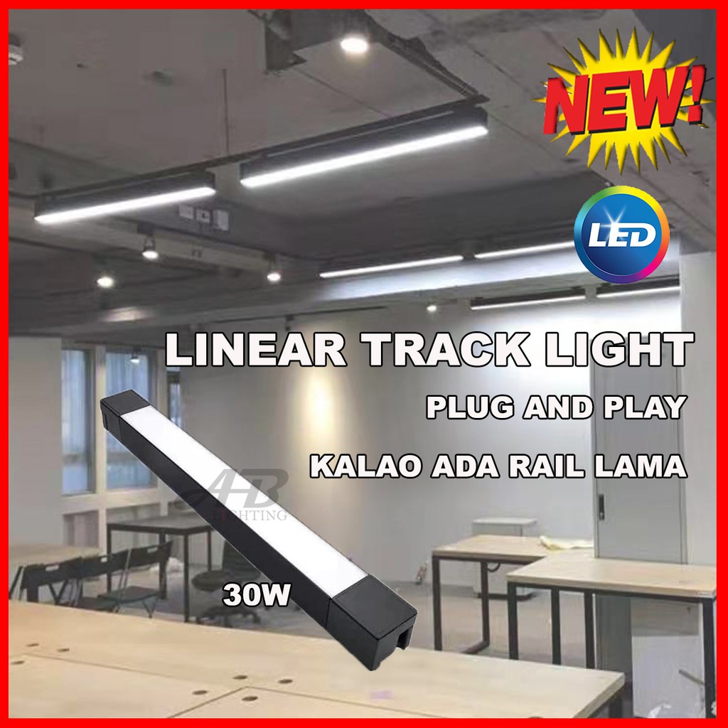 LINEAR TRACK LIGHT LED 30W /OFFICE LIGHT/AMUMINUM BODY Shopee Singapore