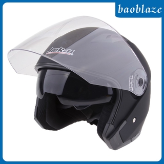 Motorcycle Moto Bike 3/4 Open Face Half Helmet Full Shield Visor Helmet 2018