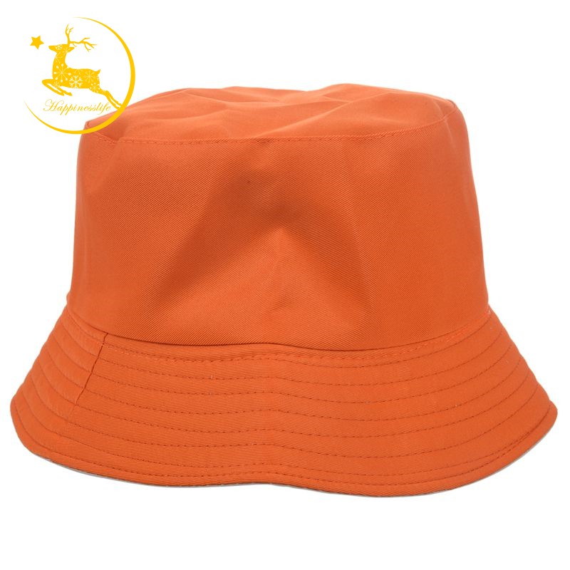 orange bucket hat with eyes