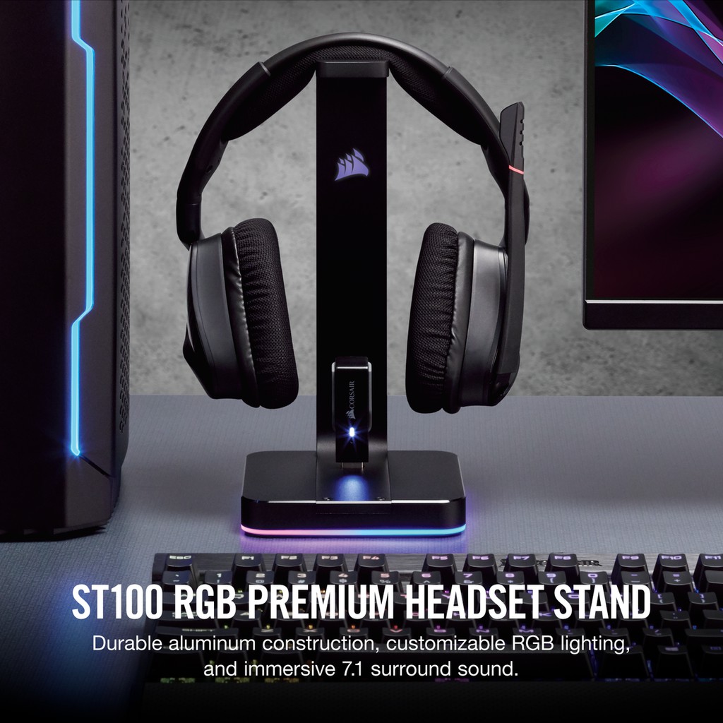 corsair st100 rgb premium headset stand
