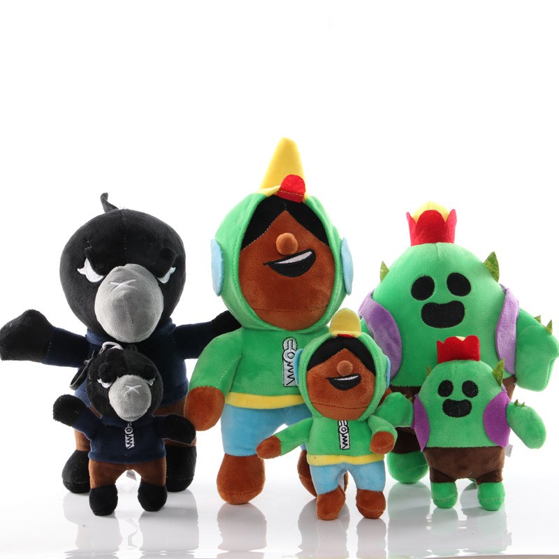 New Brawl Stars Game Plush Dolls Cartoon Star Hero Anime Figures Model Spike Shelly Leon Primo Mortis Boy Girl Toy Kid Birthday Gift Shopee Singapore