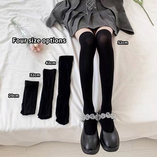 JK Over Knee Socks Women Basic Classic Versatile Black White Long and Middle Tube Socks Ins Fashion Calf Girls Stockings 20-52cm
