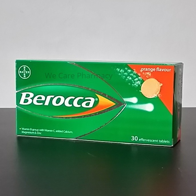 Berocca Orange Flavour Effervescent Tablets 30's/45's (Vitamin B Group ...