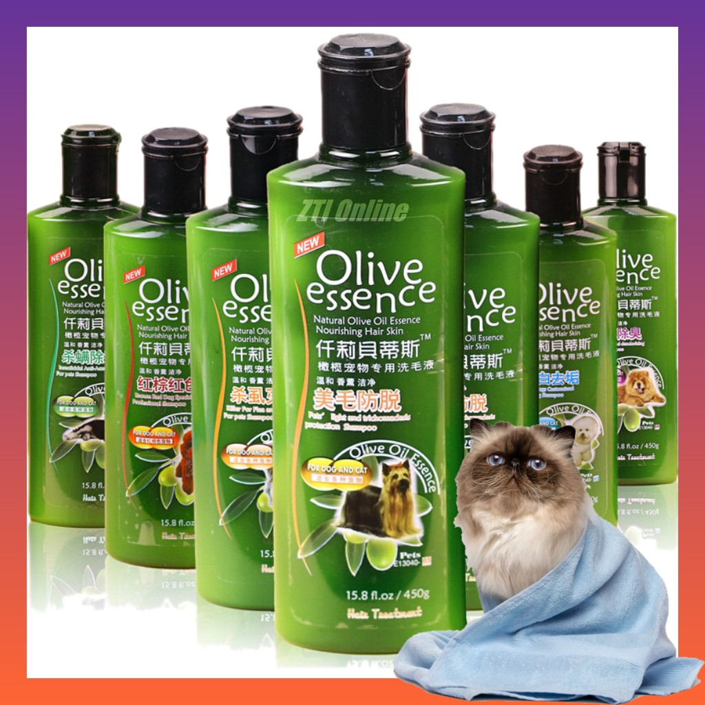 Organic Olive Essence Pet Dog Cat Shampoo Antibacteria (450ml) Shopee Singapore
